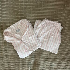 Petite Plume Pink and White Striped PJ Set